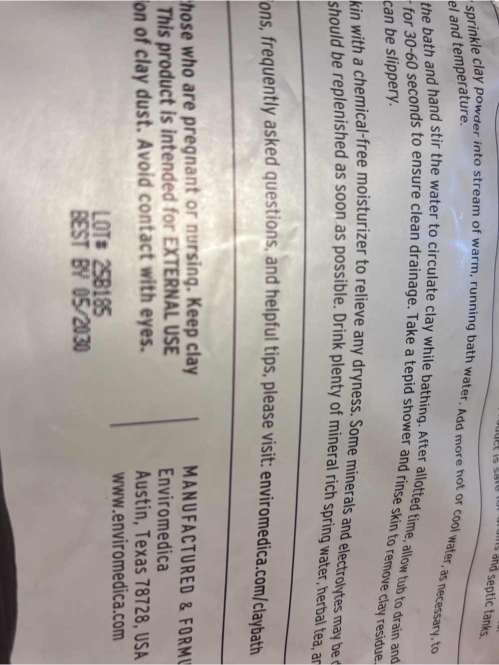 Enviromedica Magnetic Clay Bath (Whole Body Detox Support) 4.62 Lbs. ~ New - Picture 3 of 4